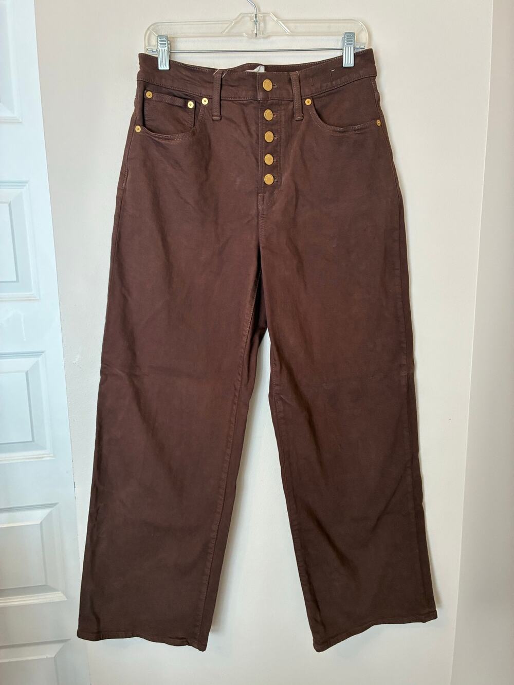 Madewell The Perfect Vintage Wide Leg Jeans Brown Women's Size 28